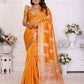 Aastha Fashion Yellow Soft Organza Silk Weaving Saree