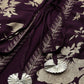 Ahalyaa Women Burgundy Floral Fit & Flare Maxi Ethnic Dress | Swadesiicart