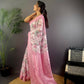 Joban Fashion Baby Pink Floral Motifs Banarasi Silk Sarees | Swadesiicart
