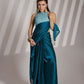 Blue Satin Rangoli Solid Fancy Designer Saree - Nafisa