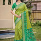 Shree Shyam Fashion Pochampalli Silk Light Green Saree