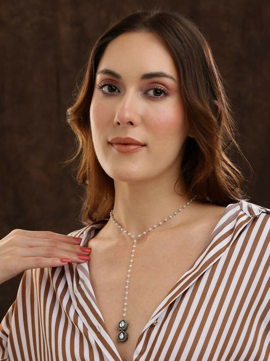 Beaded Kundan Necklace - Ruby Raang | Swadesiicart