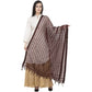 A R Silk Cotton Square Regular Dupatta Coffee Color Dupatta or Chunni