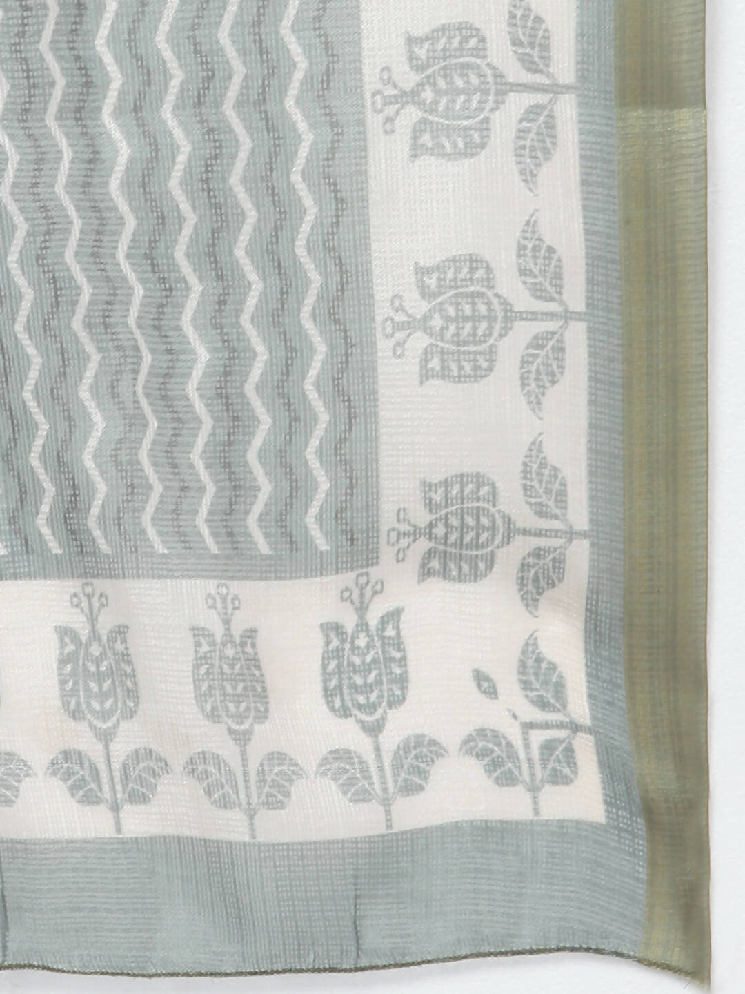 Myshka Women Grey Ethnic Motifs Printed Kurta with Shararas With Dupatta Set | Swadesiicart