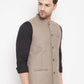 Even Apparels Beige Wool Men Woven Nehru Jacket | Swadesiicart