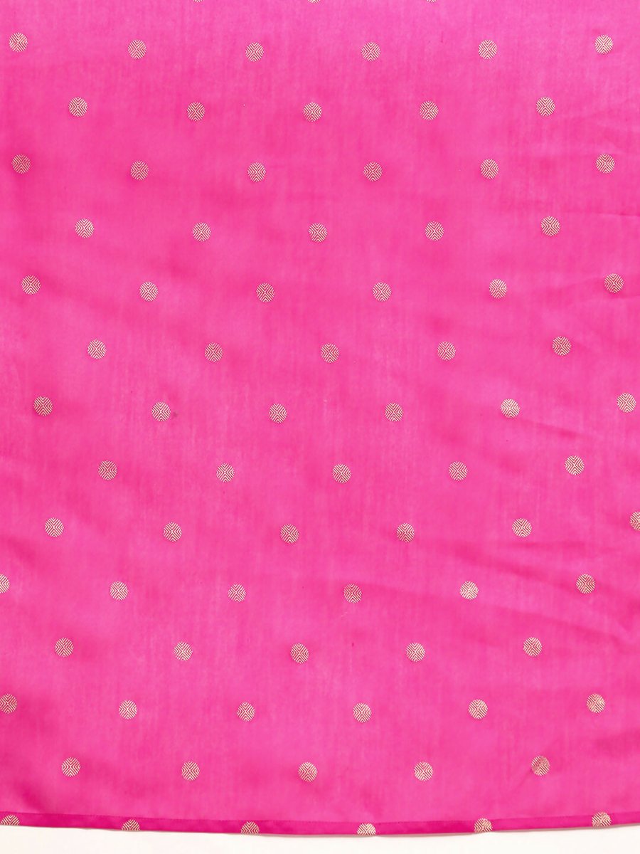 Ahalyaa Women's Traditional Semi Stitch Saree - Fuchsia | Swadesiicart