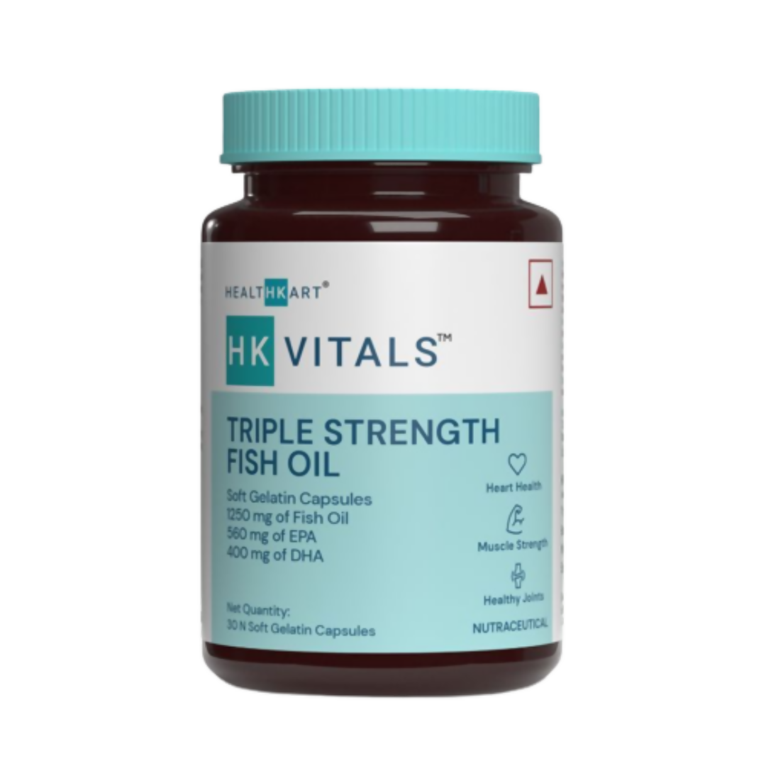 HK Vitals Triple Strength Fish Oil Capsules | Swadesiicart