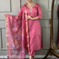 Light Pink Viscose chanderi Stitched Suit With Dupatta - Tanisha | Swadesiicart