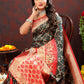 Lorenvalley Fashion Green & Red Patola Silk Woven Design Meenakari Weaving Saree - Swadesiicart