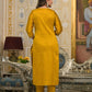 Partywear Designer Musted Yellow Poly Silk fabric Stitched Suit With Dupatta - Tanisha | Swadesiicart
