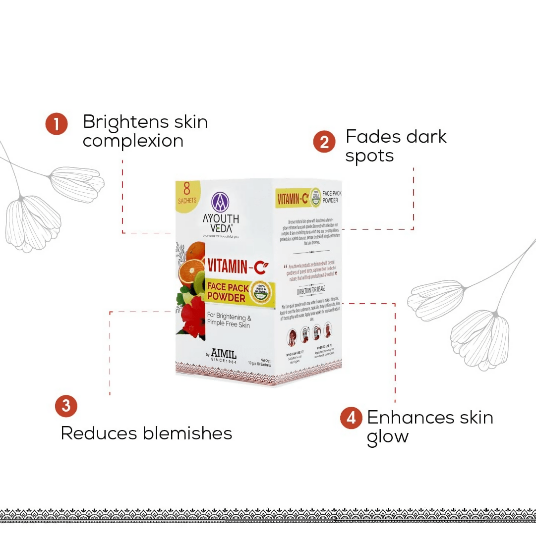 Ayouthveda Vitamin C Face Pack Powder - Swadesiicart