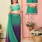 Sea Green Georgette Pedding Color Printed Ready To Wear Saree - Aalaya | Swadesiicart