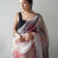 Vamsee Ramya Off White Organza Saree - Swadesiicart