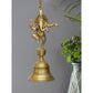 eCraftIndia Golden Brass Dancing Ganesha Idol Wall Hanging Bell With Chain | Swadesiicart