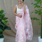 Vamsee Pink Organza Saree - Swadesiicart