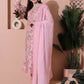 Jyoti Fashion Women's Pink Cotton Floral Digital Printed Kurta with Trouser & Dupatta | Swadesiicart