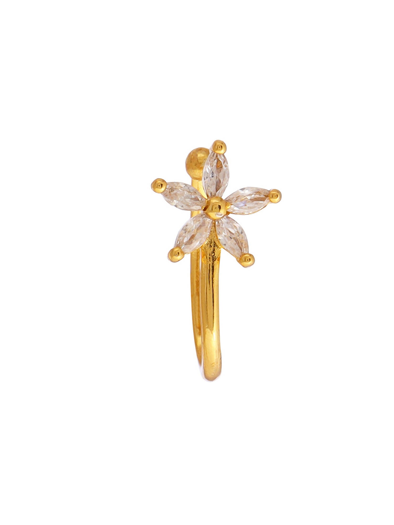 Ruby Raang Gold Star Nose Pin | Swadesiicart