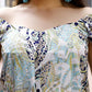 Blue Rayon Paisley Printed Top with Matching Bottom - Eesha - Swadesiicart