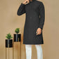 Anaita Black Embroidered Rayon Straight Kurta