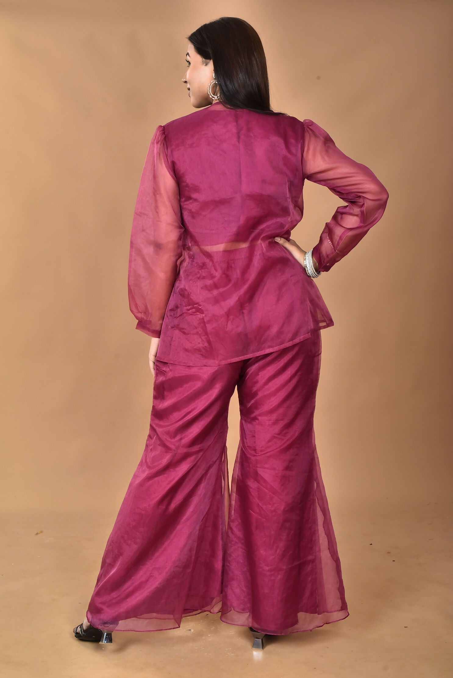 Morchari Women Hand Embroidery Crop Top-Magenta - Swadesiicart
