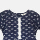 Ahalyaa Navy Pure Cotton Digital Printed Kids Kurta Sharara Set For Girls | Swadesiicart