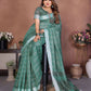 Aastha Fashion Sea Green Linen Weaving Saree