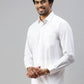Ramraj Cotton Mens Full Sleeve Formal Poly Cotton White Shirt | Swadesiicart