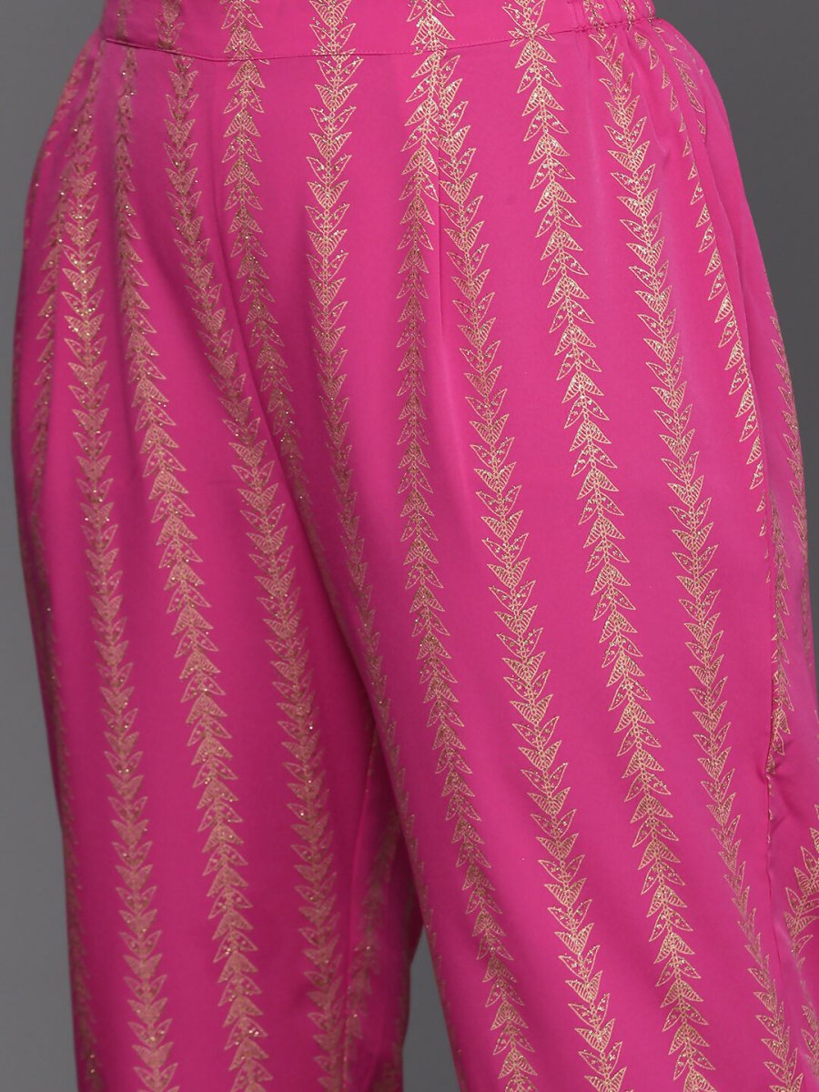 Ahalyaa Women's Traditional wear Kurta Set - Pink | Swadesiicart
