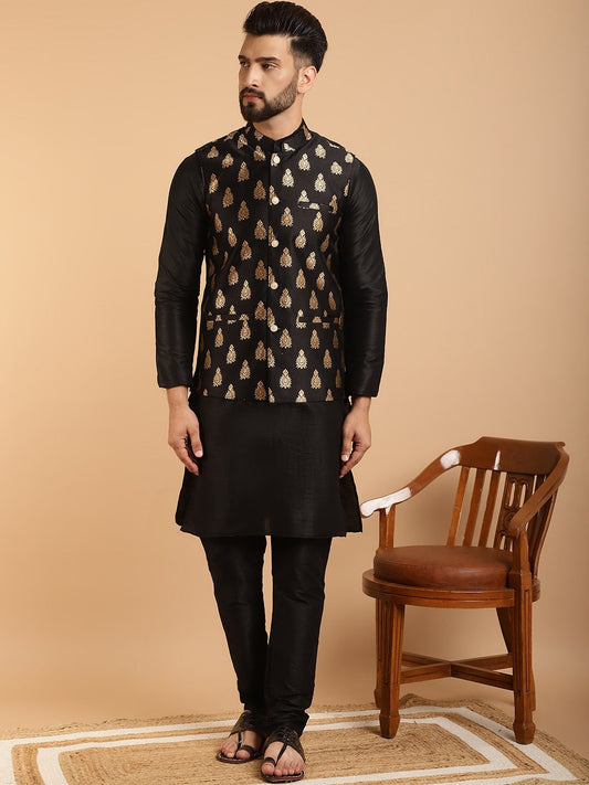Sojanya Band Collar Regular Kurta & Churidar With Nehru Collar | Swadesiicart