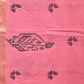 Baby Pink Khadi Cotton Handloom Saree with Buta and One Side Border Design - Global Threads | Swadesiicart