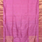 Baby Pink Uppada Silk Handloom Saree with Corner Mango Pallu Design - Global Threads | Swadesiicart