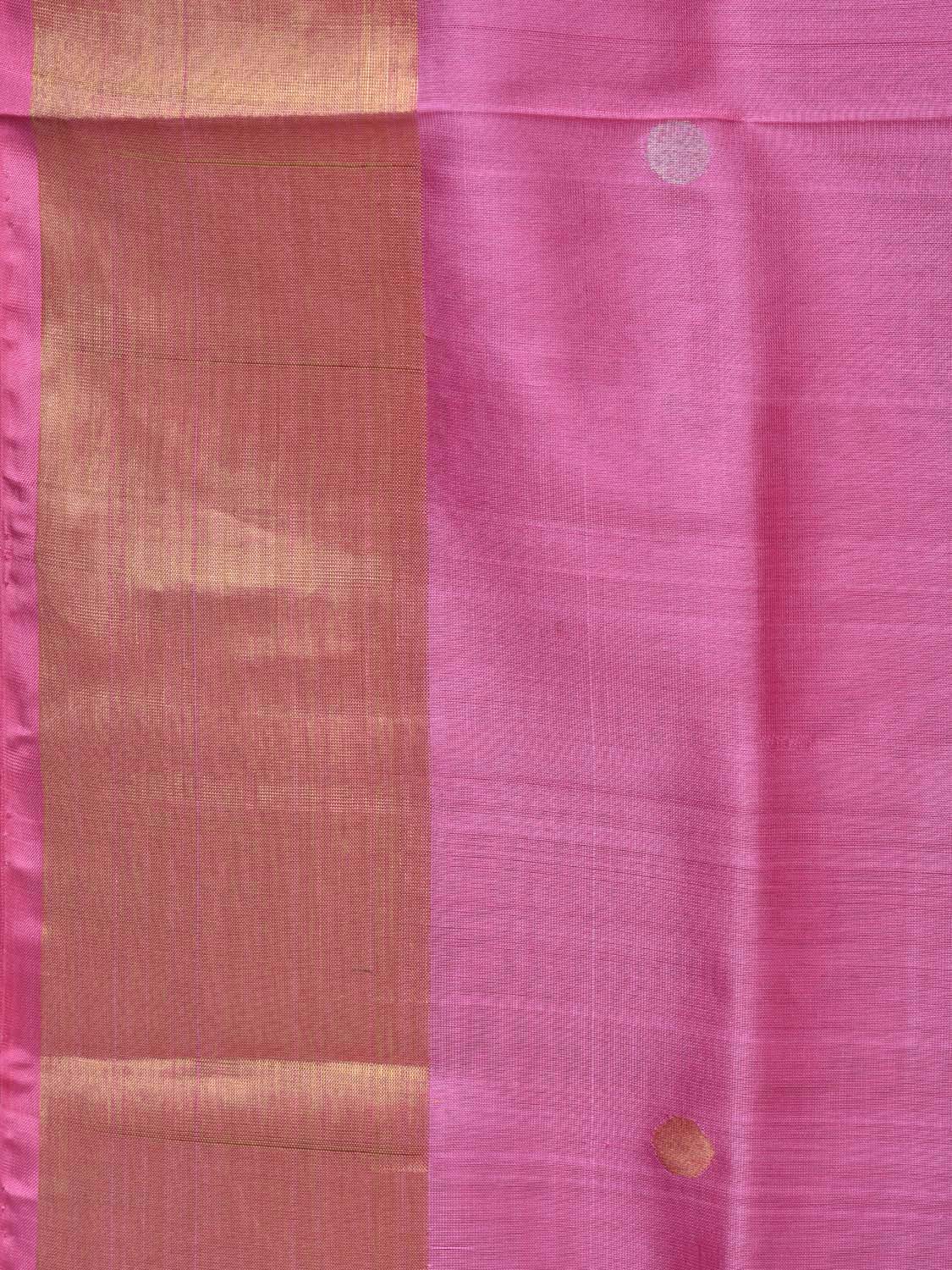 Baby Pink Uppada Silk Handloom Saree with Corner Mango Pallu Design - Global Threads | Swadesiicart