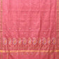 Baby Pink Uppada Silk Handloom Saree with Mango Pallu Design - Global Threads | Swadesiicart