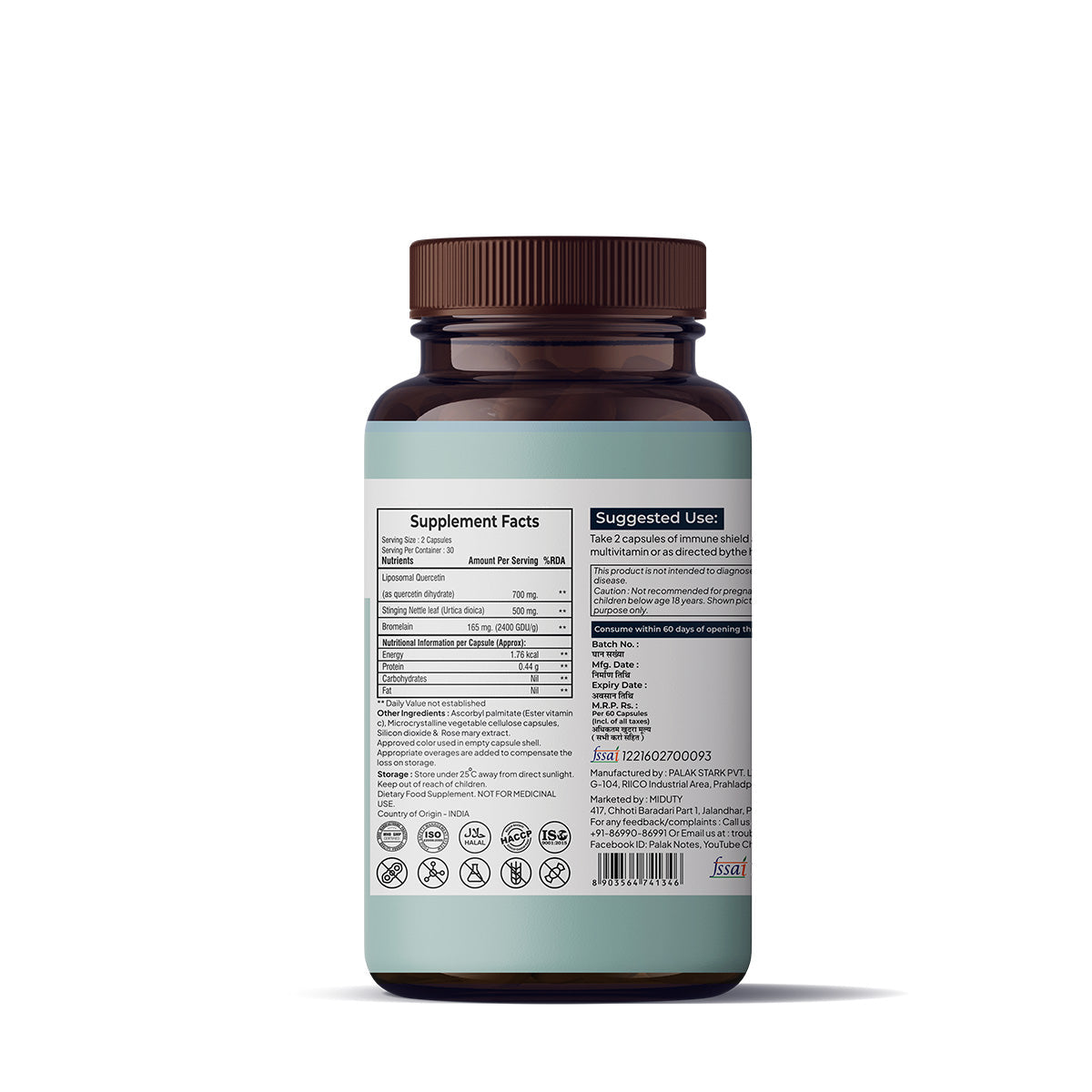 Miduty by Palak Notes Immune Shield Seasonal Allergies Capsules - Swadesiicart