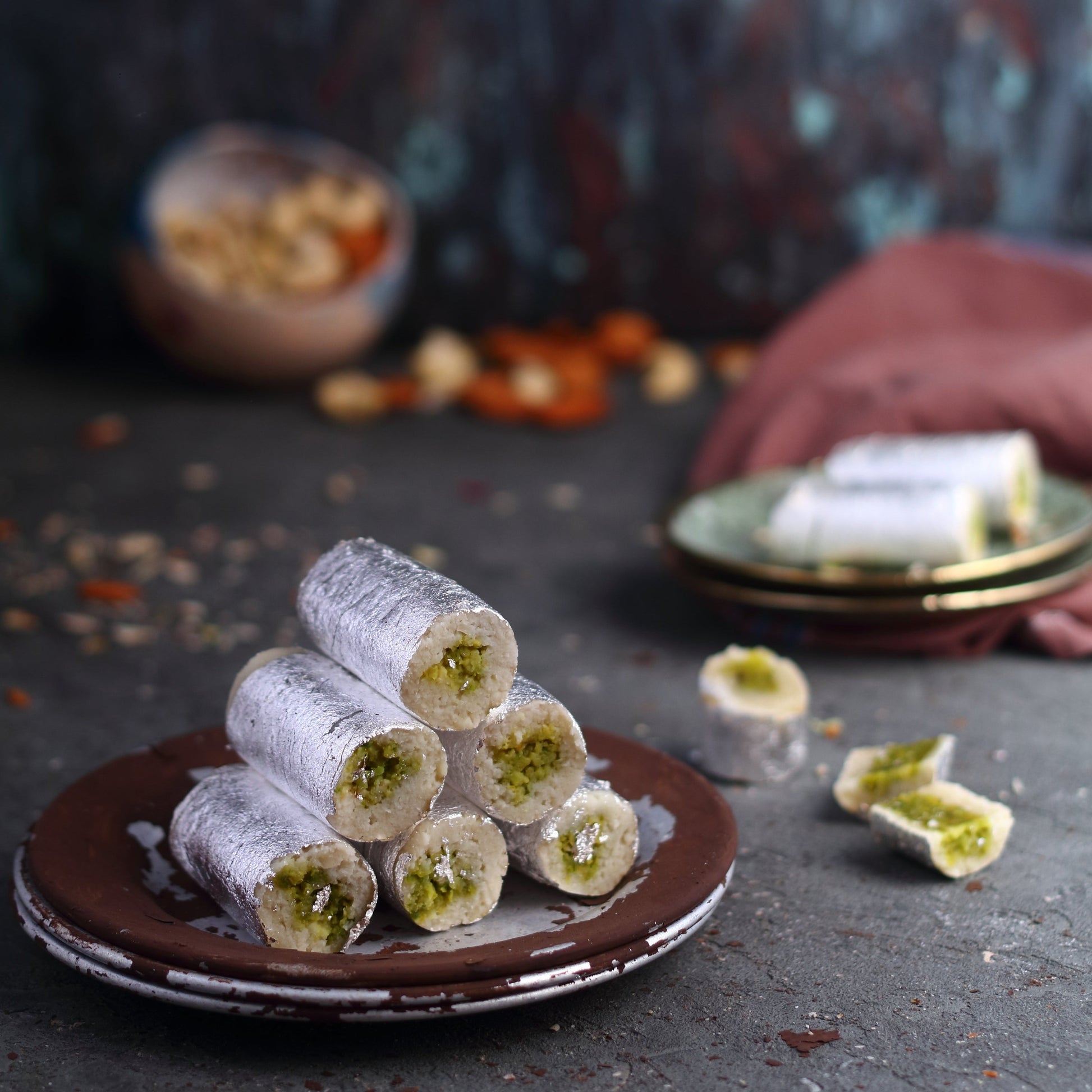 Almond House Badam Pista Roll | Swadesiicart