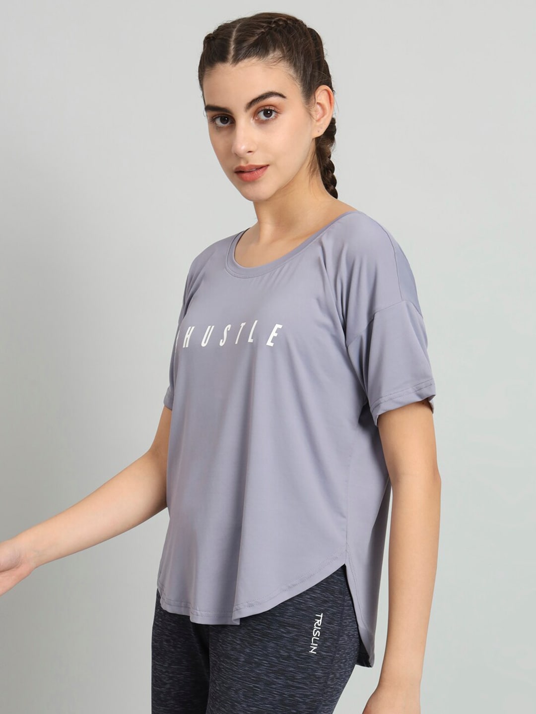MKH Typography Printed Drop Shoulder Sleeves Dri-Fit Relaxed Fit T-shirt - Swadesiicart