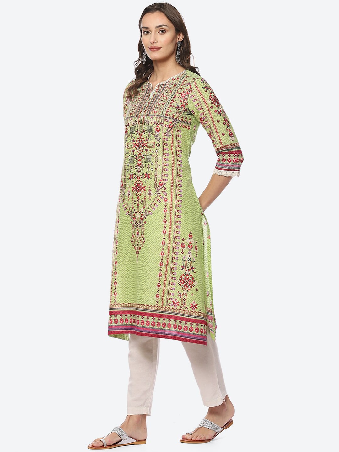 Biba Women Ethnic Motifs Printed Kurta - Swadesiicart