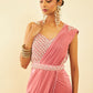 Soch Pink Beads and Stones Embellished Ready to Wear Saree | Swadesiicart