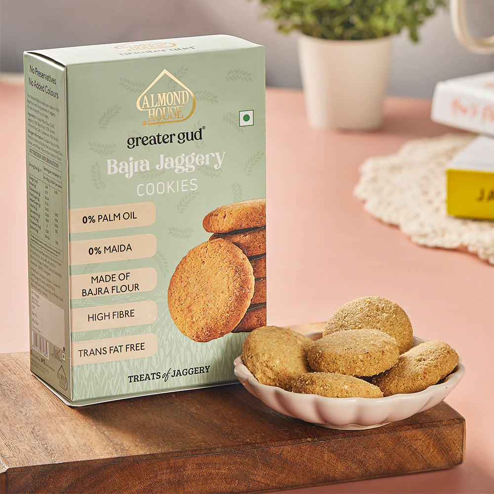 Almond House Bajra Jaggery Cookies | Swadesiicart