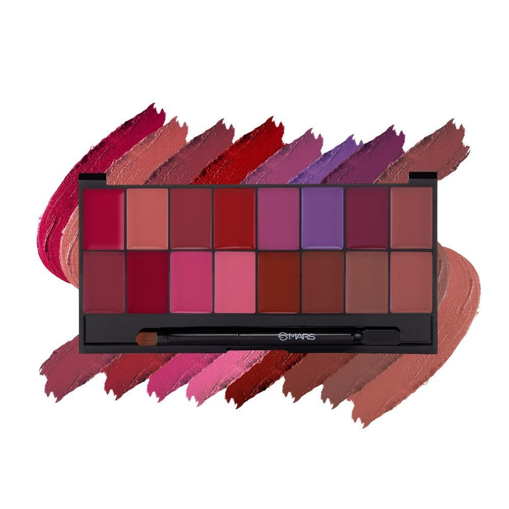 MARS Cosmetics Infinity Lip Palette with Spatula cum Applicator - 02 Multicolor - Swadesiicart