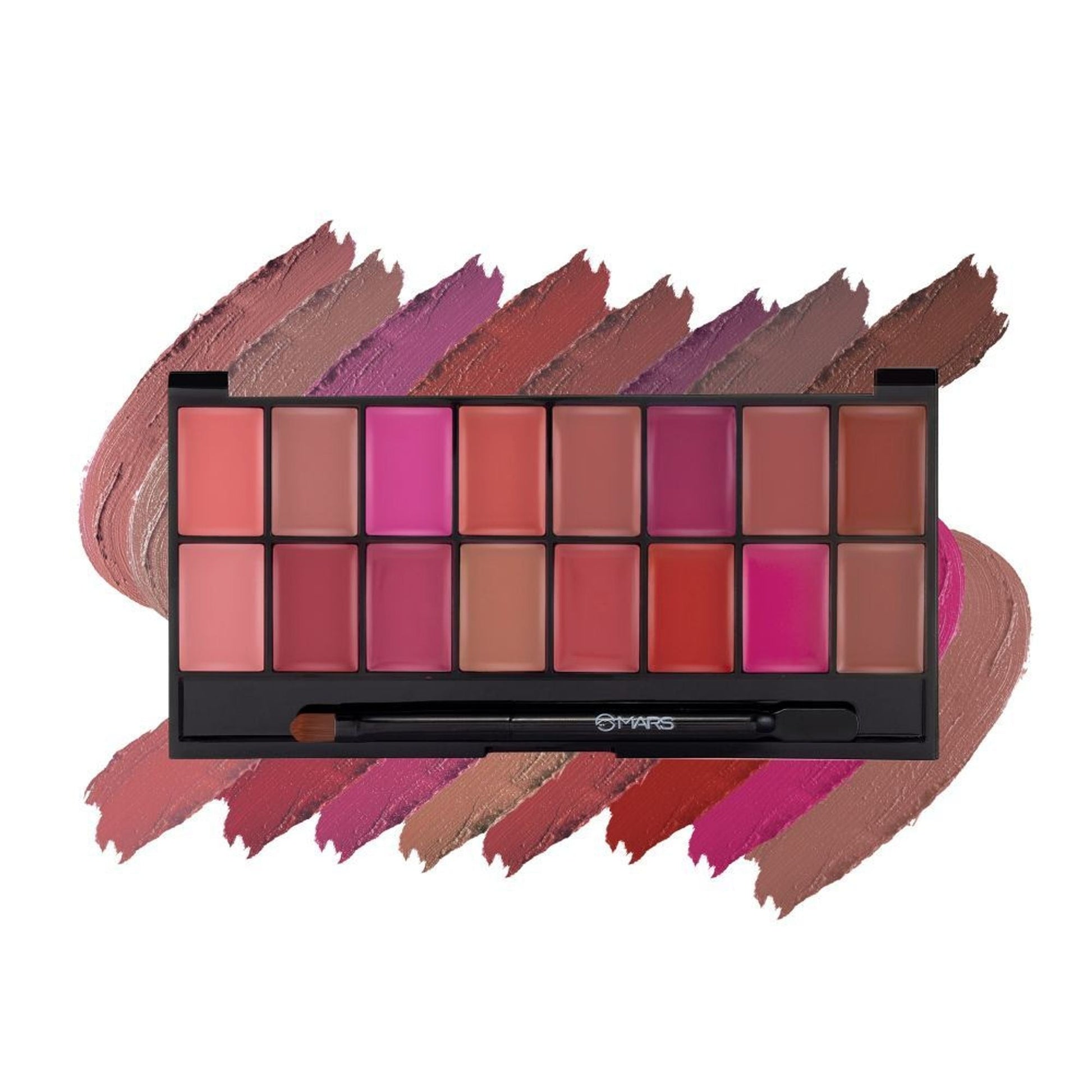 MARS Cosmetics Infinity Lip Palette with Spatula cum Applicator - 03 Multicolor - Swadesiicart
