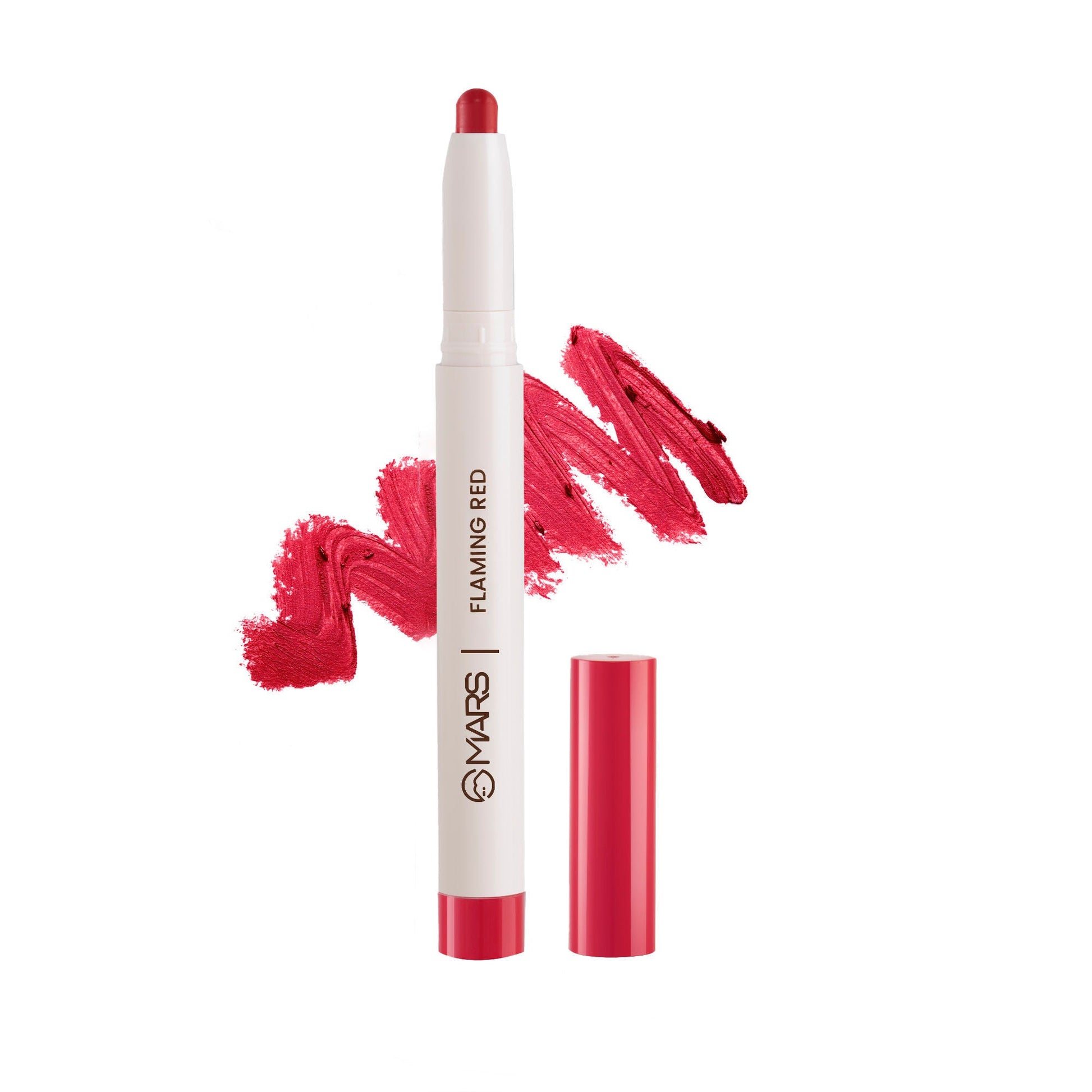 MARS Cosmetics Retractable Poppins Lipstick - Flaming Red -19 - Swadesiicart