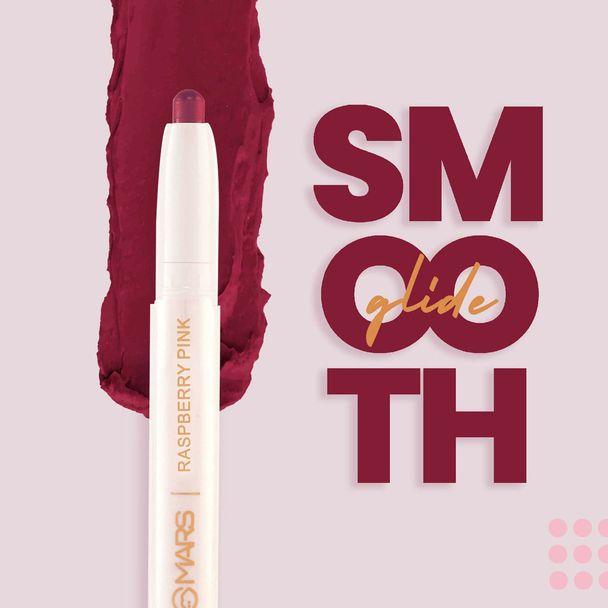 MARS Cosmetics Retractable Poppins Lipstick - Flaming Red -19 - Swadesiicart