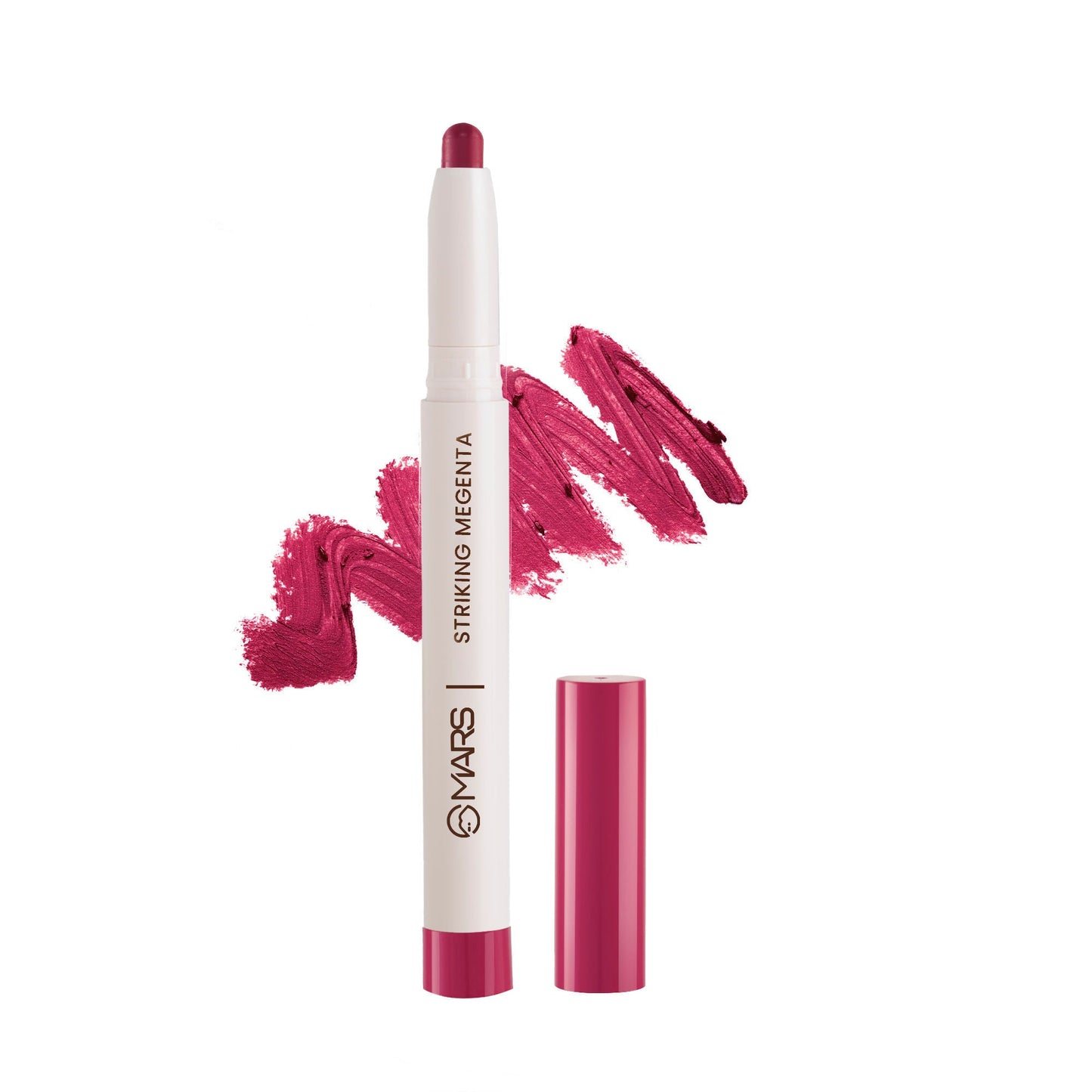 MARS Cosmetics Retractable Poppins Lipstick - Striking Magenta - 23 - Swadesiicart