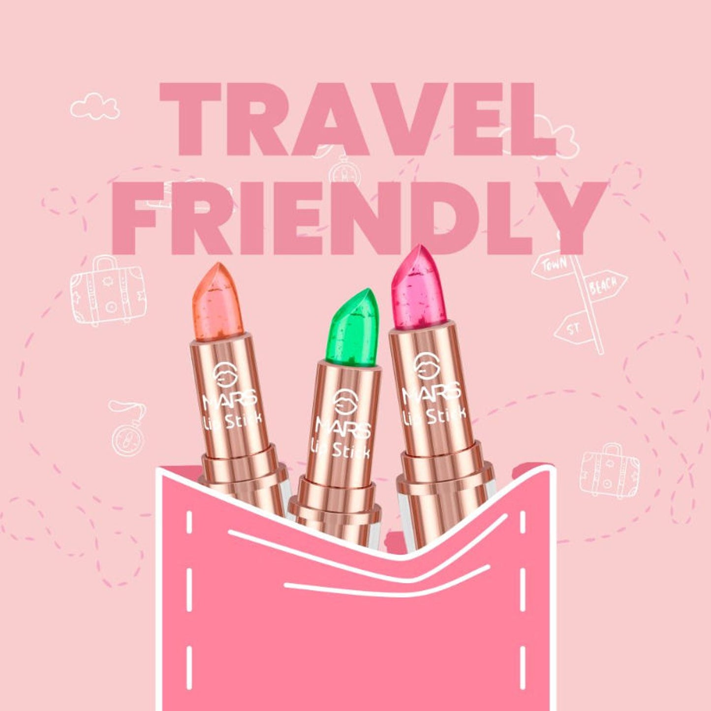 MARS Cosmetics Colour Changing Tinted Balm Lipstick - 03 - Swadesiicart
