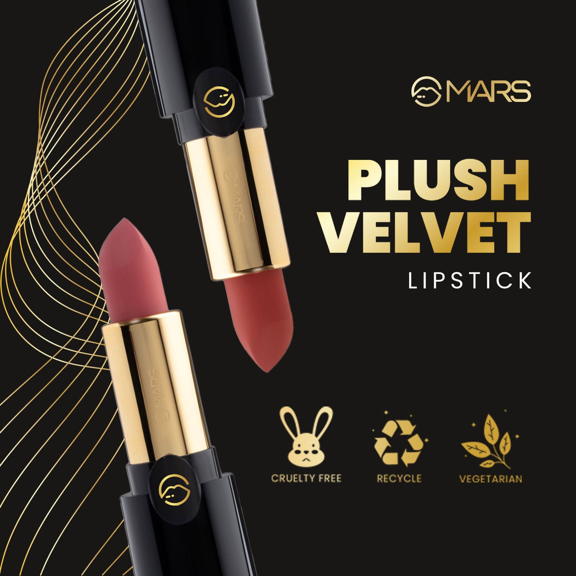 MARS Cosmetics Plush Velvet Lipstick - Miss Magenta - Swadesiicart