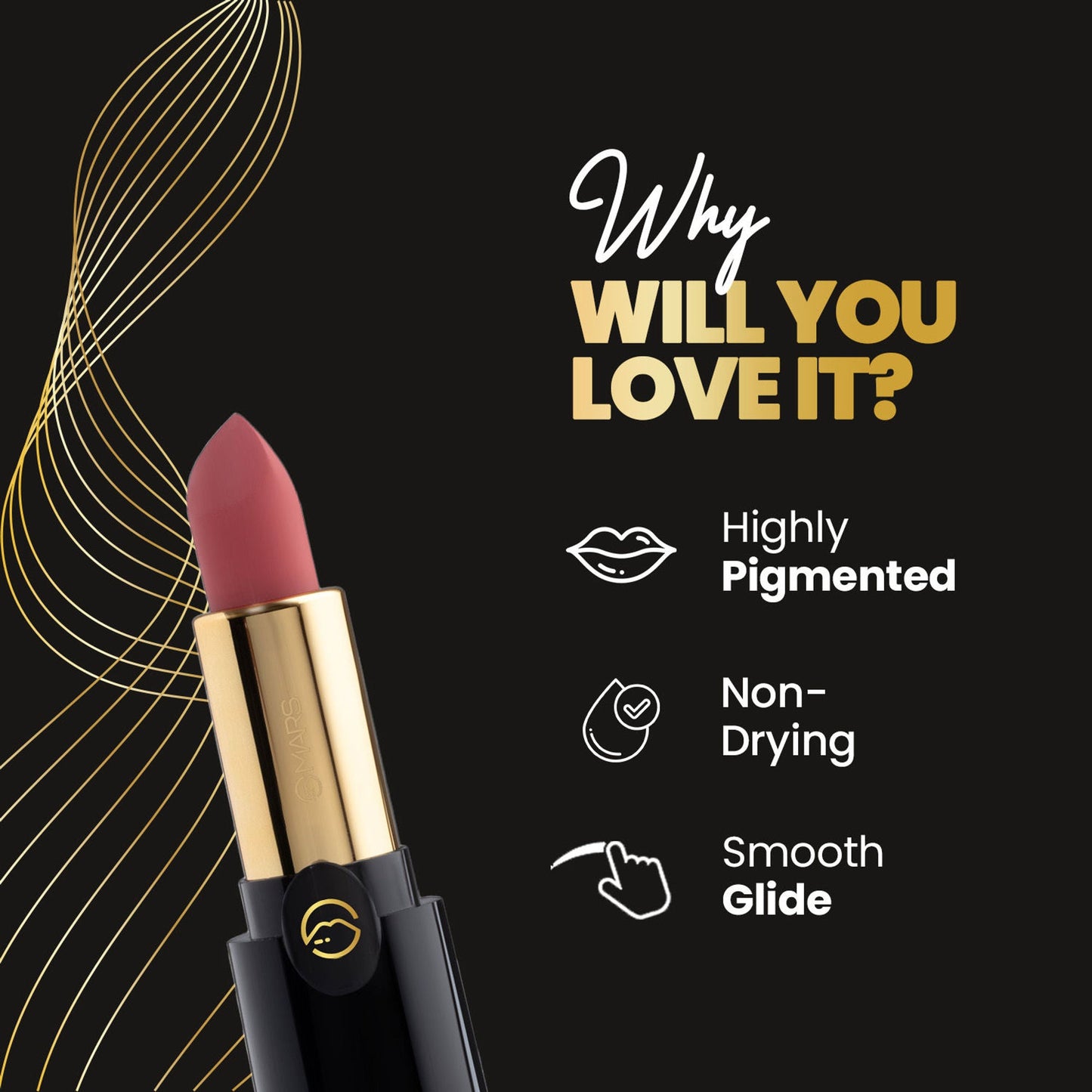 MARS Cosmetics Plush Velvet Lipstick - Choco Brew - Swadesiicart