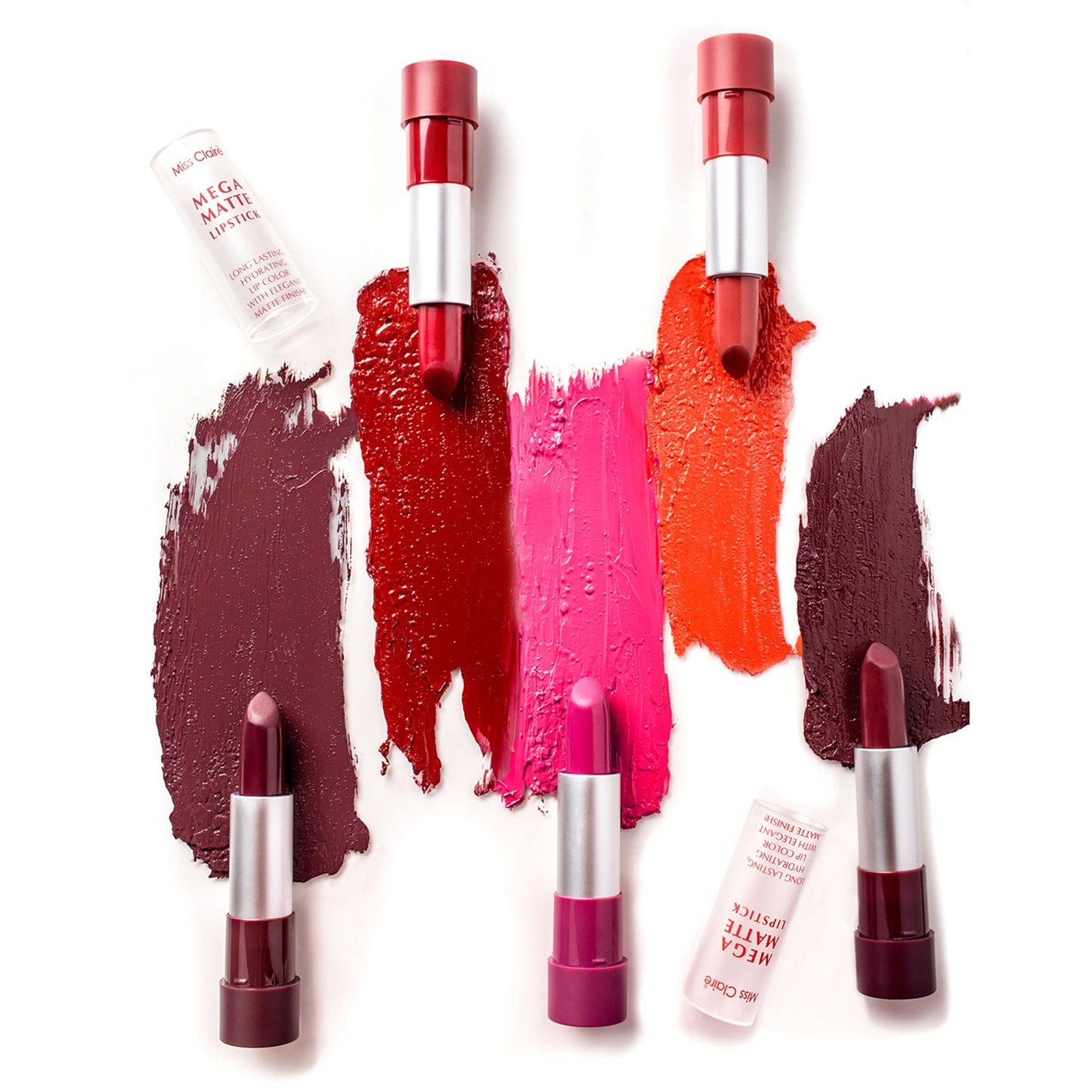 Miss Claire Mega Matte Lipstick - 2 | Swadesiicart