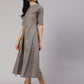 Aks Ethnic Motifs Printed High Slit Fusion Kurta