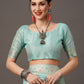 Mitera Floral Organza Banarasi Zari Saree With Blouse Piece | Swadesiicart